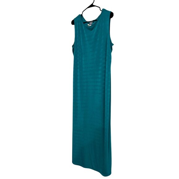 JM Collection Sleeveless Teal Maxi Dress Sz 1X - Picture 3 of 8